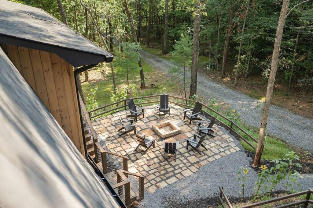 Secluded Luxe A Frame Lodge~ Hot Tub~ Fire Pit Morganton 外观 照片